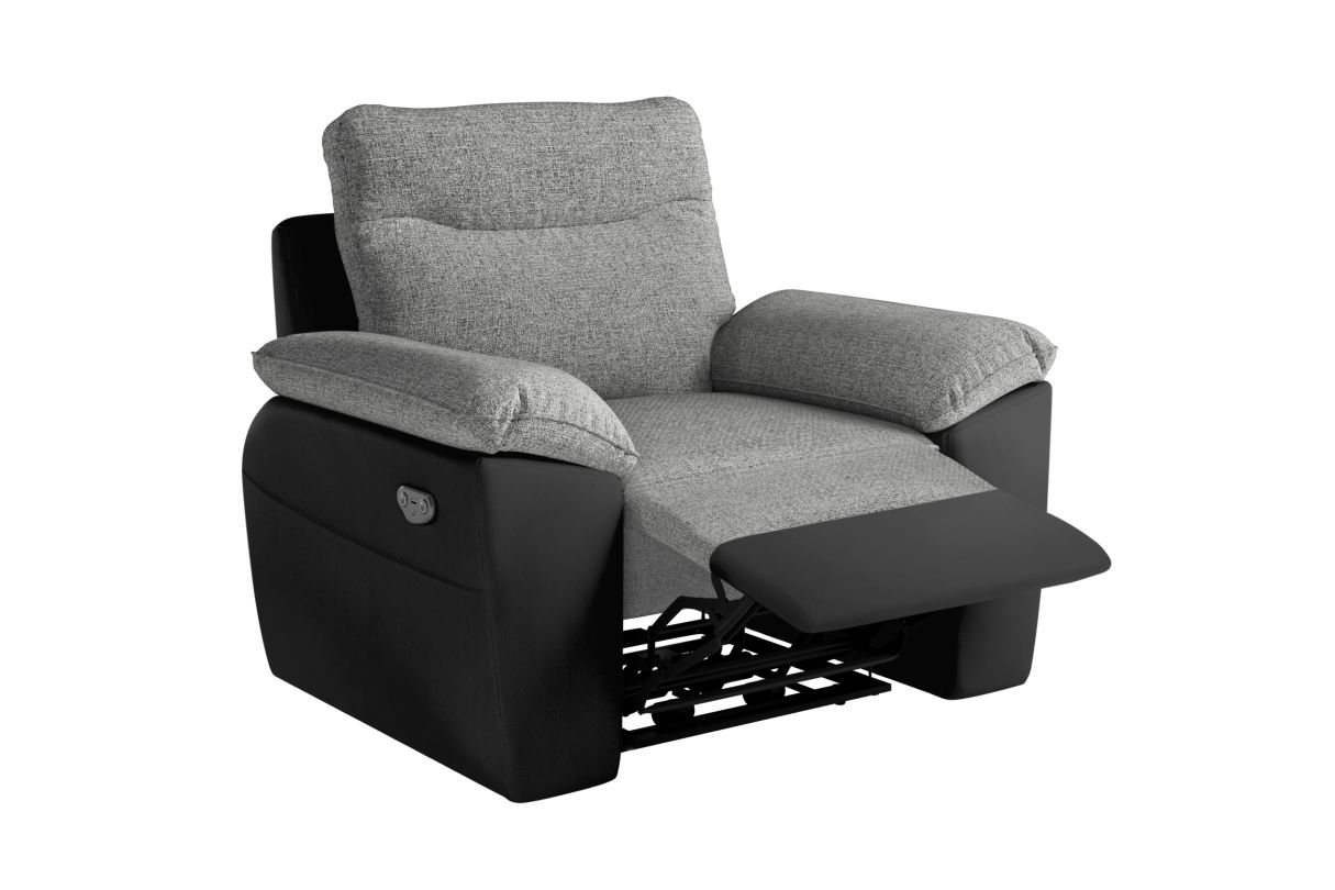 ROSS - Fauteuil de relaxation électrique en tissu et simili