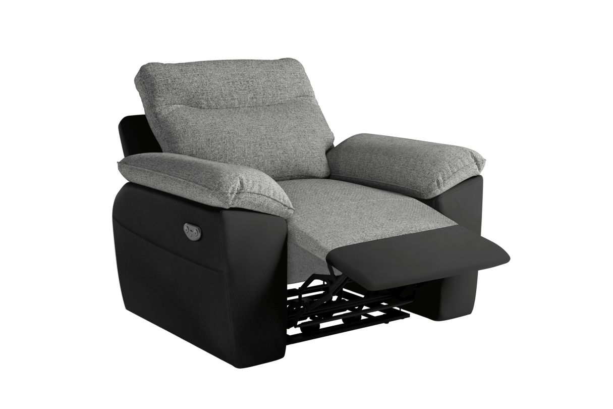 ROSS - Fauteuil de relaxation électrique en tissu et simili