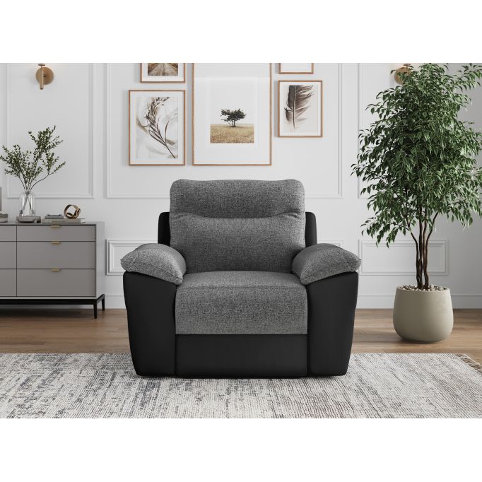 ROSS - Fauteuil de relaxation électrique en tissu et simili