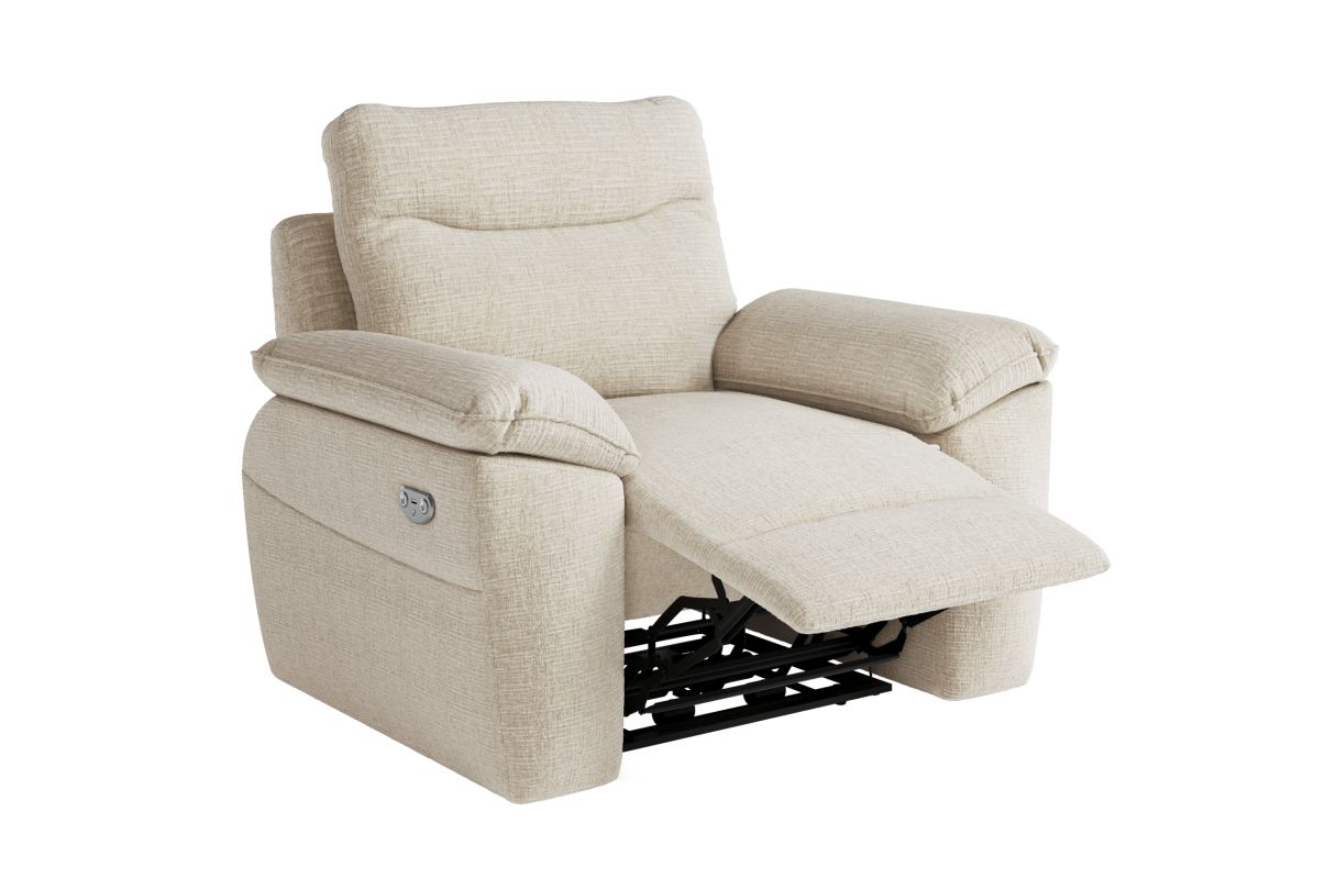 ROSS - Fauteuil de relaxation électrique en tissu texturé 3D