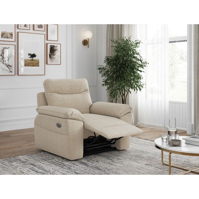 ROSS - Fauteuil de relaxation électrique en tissu texturé 3D