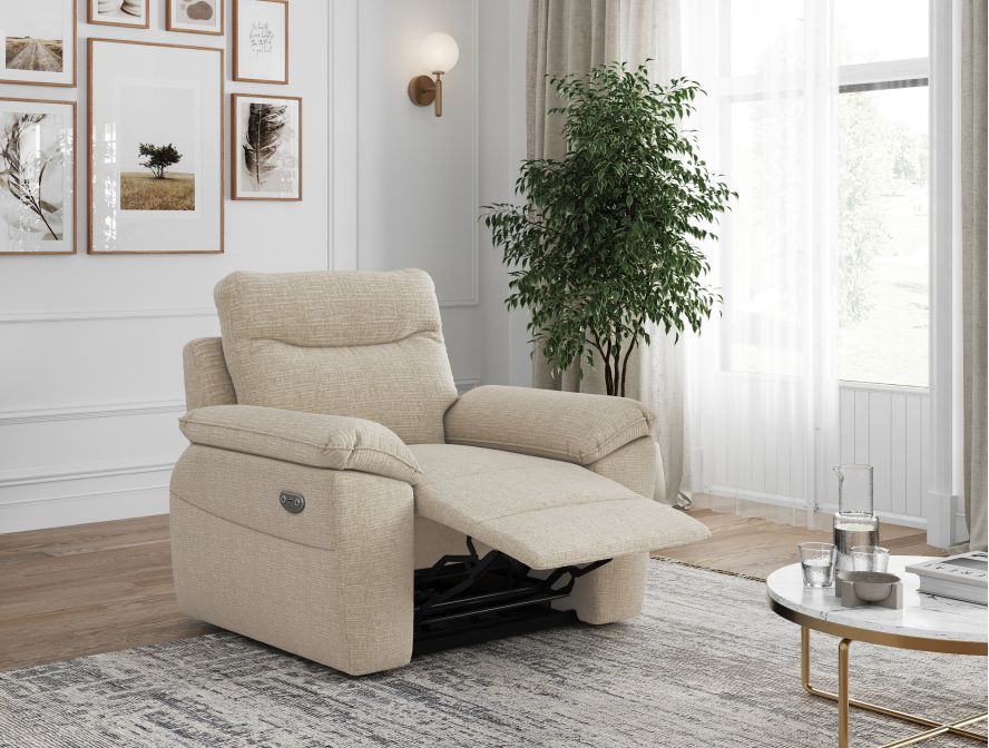 ROSS - Fauteuil de relaxation électrique en tissu texturé 3D