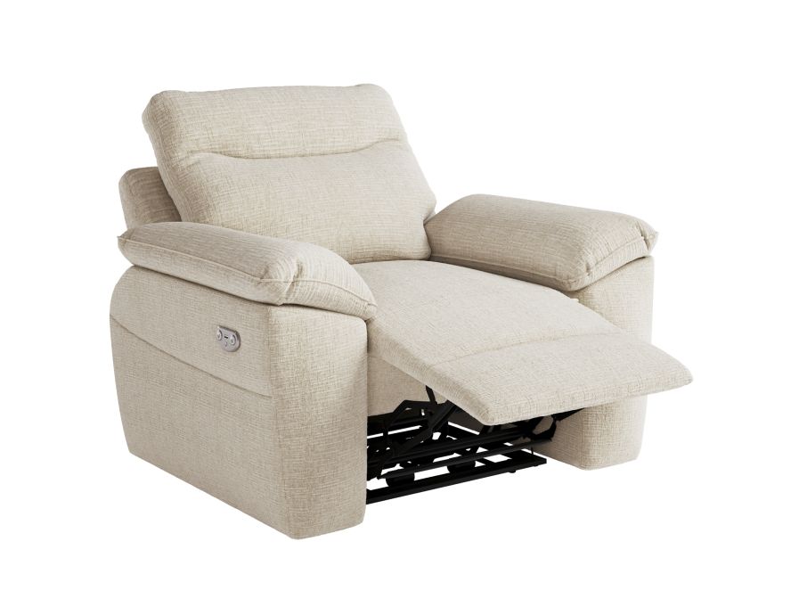 ROSS - Fauteuil de relaxation électrique en tissu texturé 3D