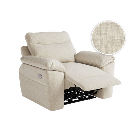 ROSS - Fauteuil de relaxation électrique en tissu texturé 3D