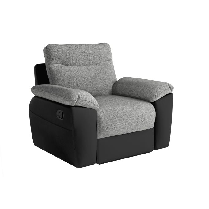 ROSS - Fauteuil de relaxation manuel en tissu et simili