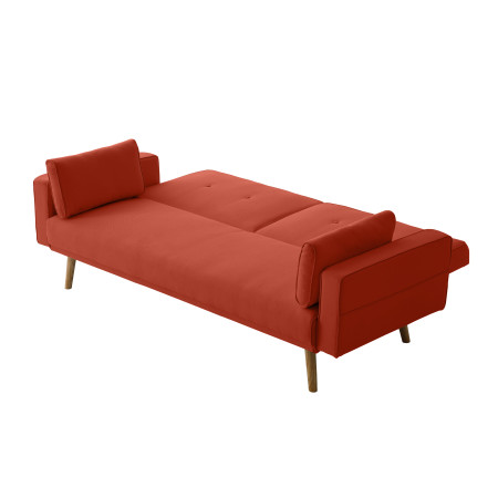 DIANA - Canapé droit 3 places scandinave convertible en tissu