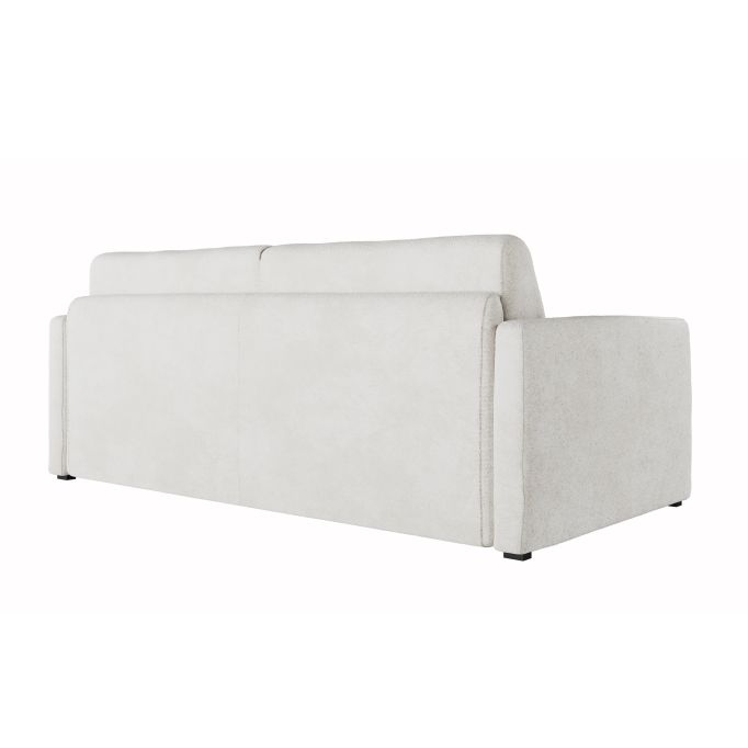 Canapé convertible système couchage express 3 places en tissu bouclettes