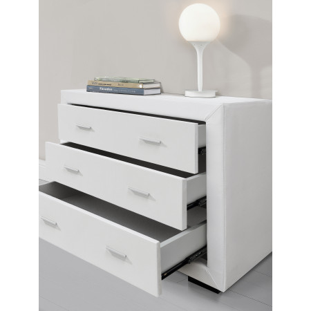 WSS917 - Commode de chambre 3 tiroirs en simili