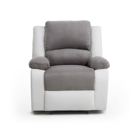 9121 - Fauteuil de relaxation manuel en microfibre et simili