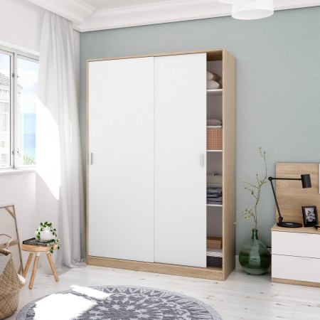 Penderie design 2 portes coulissantes L120 x H200 cm