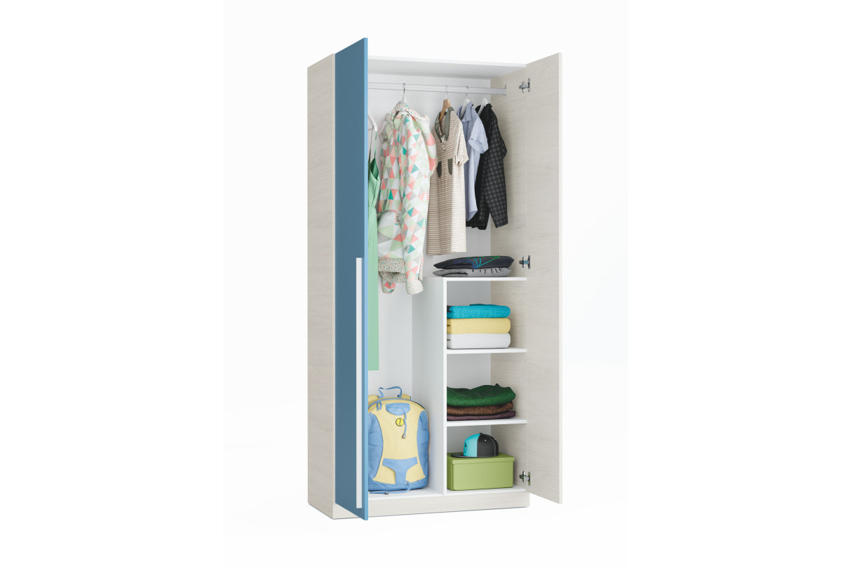 Armoire enfant CYANN 3 portes L90cm x H200cm